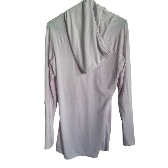 Athleta Womens Light Pink Raglan Sleeve Cowl Neck Tunic Hoodie Size Medium - Picture 10 of 16